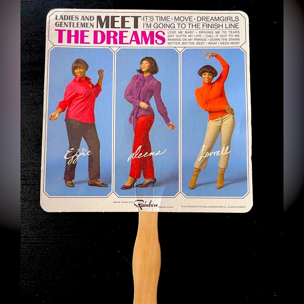 Authentic Dreamgirls movie merchandise, featuring Beyoncé and Jennifer Hudson.